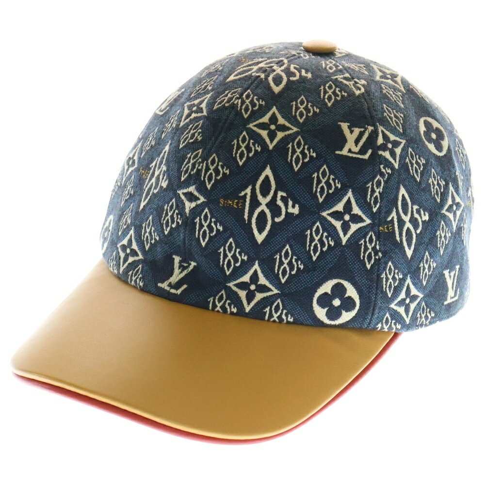 LOUIS VUITTON(ルイヴィトン) サイズ:L モノグラム レザー切替 帽子 キャップ ネイビー MP2903【中古】【程度B】【カラーネイビー】【取扱...