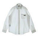 miumiu(ミュウミュウ) サイズ:42 24SS フロントポケット ロゴパッチ 長袖シャツ ホワイト DNA067【中古】【程度B】【カラーホワイト】【取扱...