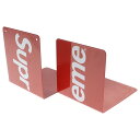 SUPREME(シュプリーム) 17AW Bookends set of 2 ブックエンド 本立て 2個セット レッド【中古】【程度B】【カラーレッド】【オンライン限定商品】
