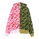 A BATHING APE(アベイシングエイプ) サイズ:L ABC SEPARATE SHARK FULL ZIP HOODIE ABC セパレート シャーク フルジップアップパーカー カモ/ピンク 001ZPL701001M【新古品/中古】【程度S】【カラーピンク】【取扱店舗BRING京都河原町店】