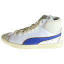 PUMA(プーマ) サイズ:27.0cm CLYDE MID BBALL クライド ミッド BBALL ハイカットスニーカー ホワイト/ブルー US9/27cm 391335-01【新古品/中古】【程度S】【カラーホワイト】【オンライン限定商品】