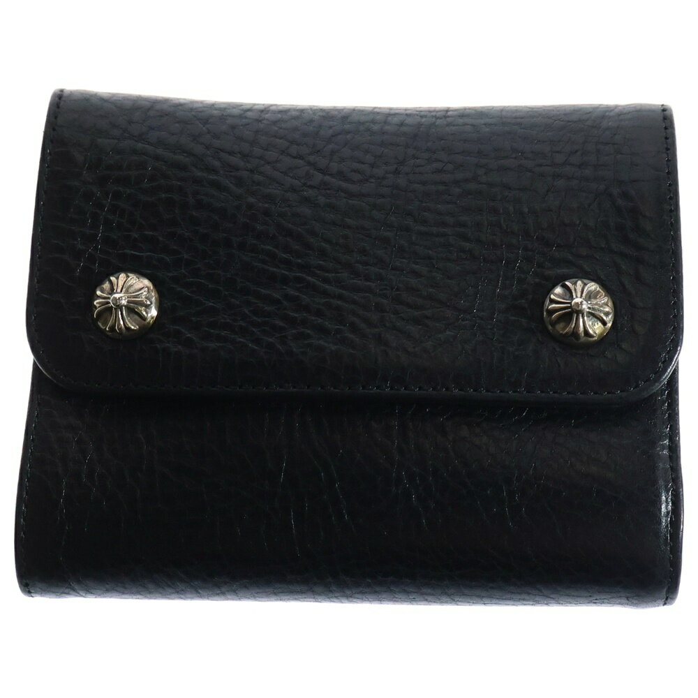 CHROME HEARTS(クロムハーツ) WAVE MINI ウェーブミニ レザーウォレット 財布 ブラック【新古品/中古】【程度S】【カラーブラック】【取扱...