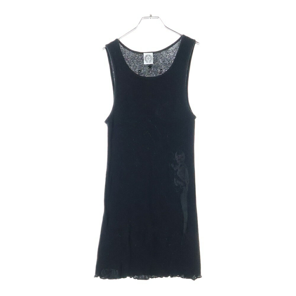 CHROME HEARTS(クロムハーツ) サイズ:L OLD FOTI オールド フォティ プリントリブタンクトップ ノースリーブ ブラック/レッド【中古】【...