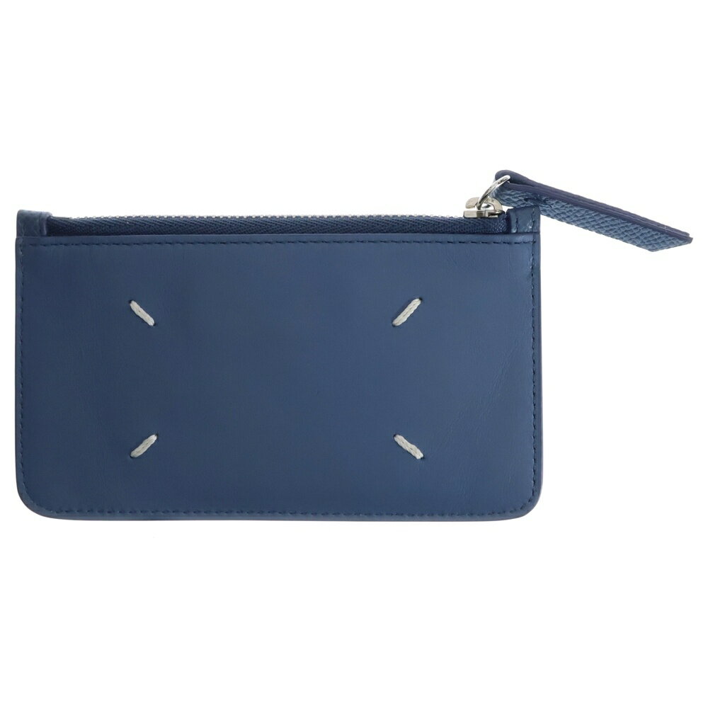 Maison Margiela(メゾンマルジェラ) レザーカードケース コインケース ブルー SA1VX0008【中古】【程度..