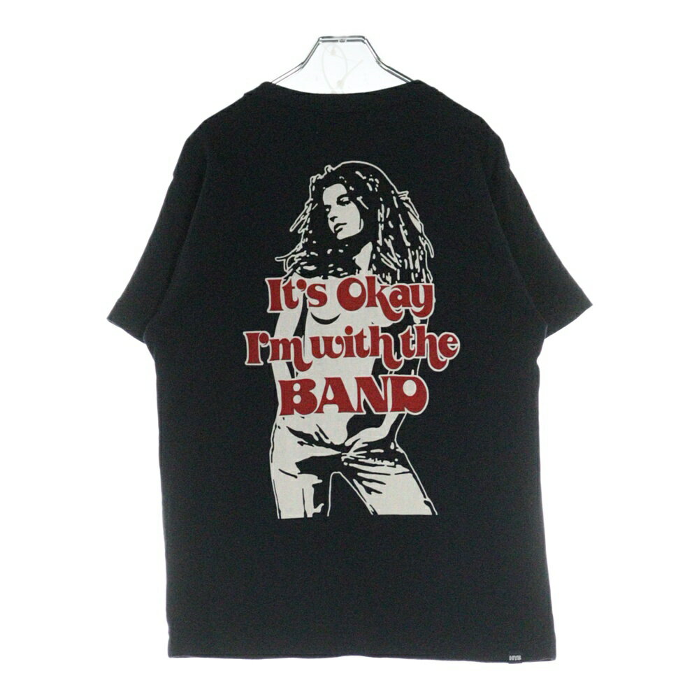 HYSTERIC GLAMOUR(ヒステリックグラマー) サイズ:L 24SS I'M WITH THE BAND アイムウィズザバンド バックプリント 半袖Tシャツ カットソー ブラック 02241CT22【中古】【程度B】【カラーブラック】【取扱店舗BRING福岡天神店】