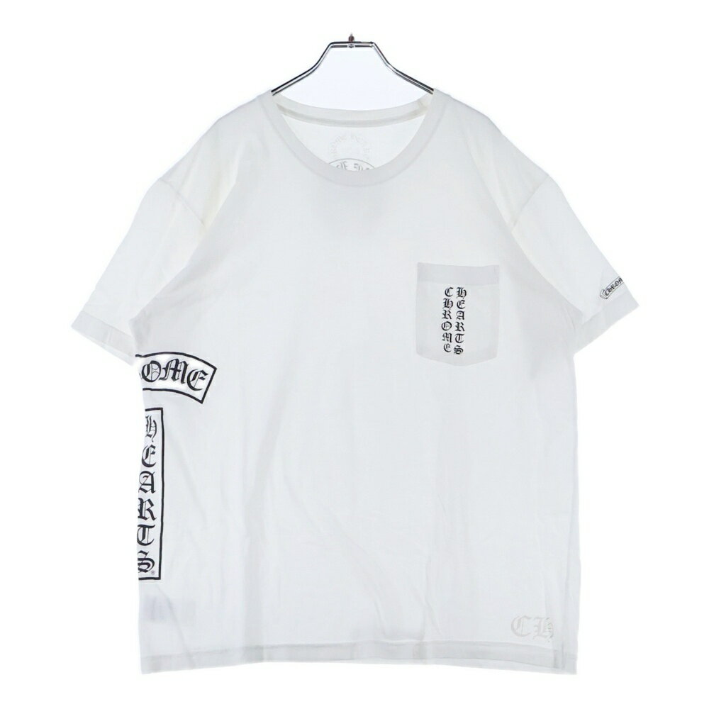 CHROME HEARTS(クロムハーツ) サイズ:XL Side Logo Tee サイドロゴ ヴァーティカルロゴTシャツ 半袖Tシャツ ホワイト【中古】【程度B】【カラーホワイト】【取扱店舗BRING仙台店】