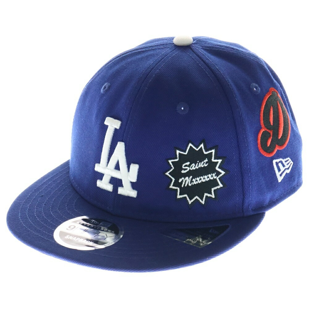 SAINT MICHAEL(セントマイケル) 25SS ×NEW ERA ニューエラ 刺繍デザイン ベースボールキャップ 帽子 ブルー SM-HR8-0000-...