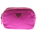 PRADA(プラダ) ポーチ ケース 小物入れ パープル ピンク サテン 1N0339【中古】【程度A】【カラーパープル】【取扱店舗BRING心斎橋店】
