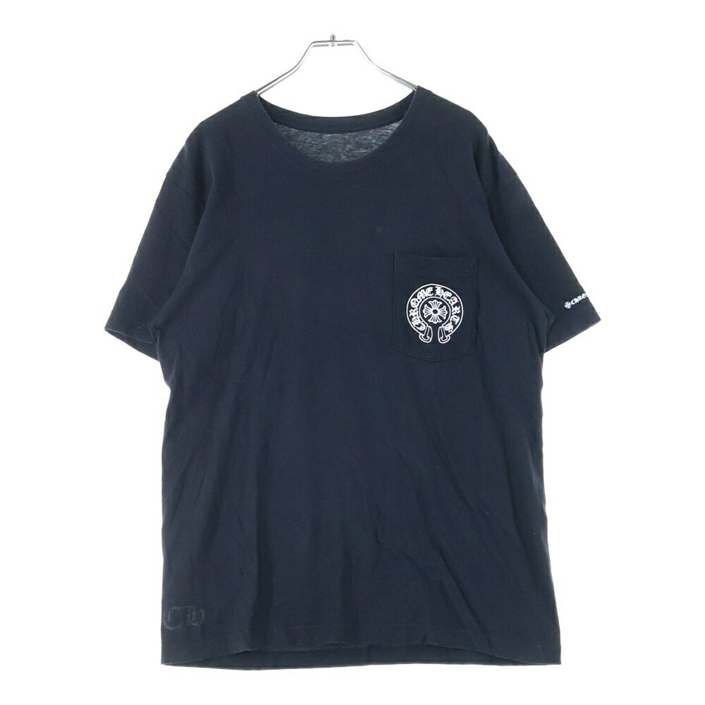 CHROME HEARTS(クロムハーツ) サイズ:L CH T-SHIRT バックホースシュープリント 半袖Tシャツ ブラック【中古】【程度B】【カラーブラック】【取扱店舗OneStyle原宿店】