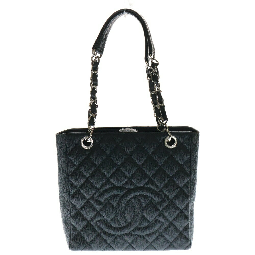 CHANEL(シャネル) マトラッセ チェーン トートバッグ キャビアスキン シルバー金具【中古】【程度A】【カラーブラック】【取扱店舗BRING：RED新宿東口店】