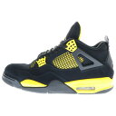 NIKE(ナイキ) サイズ:29.0cm AIR JORDAN 4 RETRO Thunder エアジョーダン 4 サンダー ハイカットスニーカー ブラック/イ...