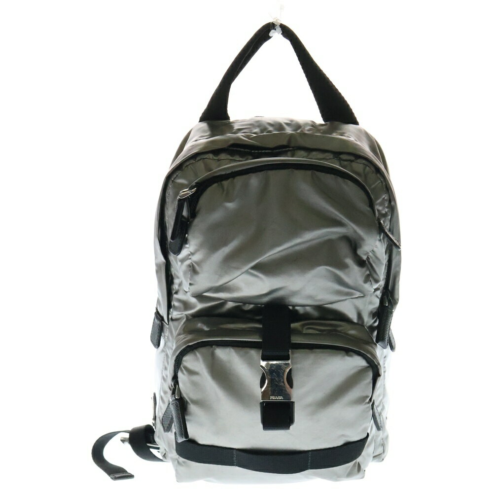 PRADA(プラダ) ショルダー バッグ ボディバッグ シルバー PVC 2VZ013【中古】【程度B】【カラーシルバ..