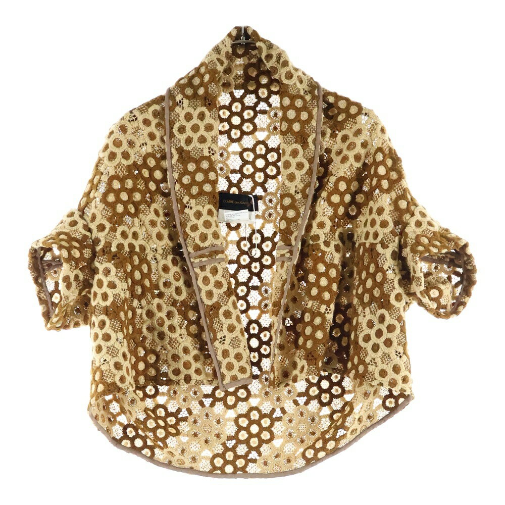 asdkcmコムデギャルソン 半袖シャツ ブラウス ブラック レース 刺繍 COMME des GARCONS（シャツ/ブラウス(半袖/袖なし)）のフリマ