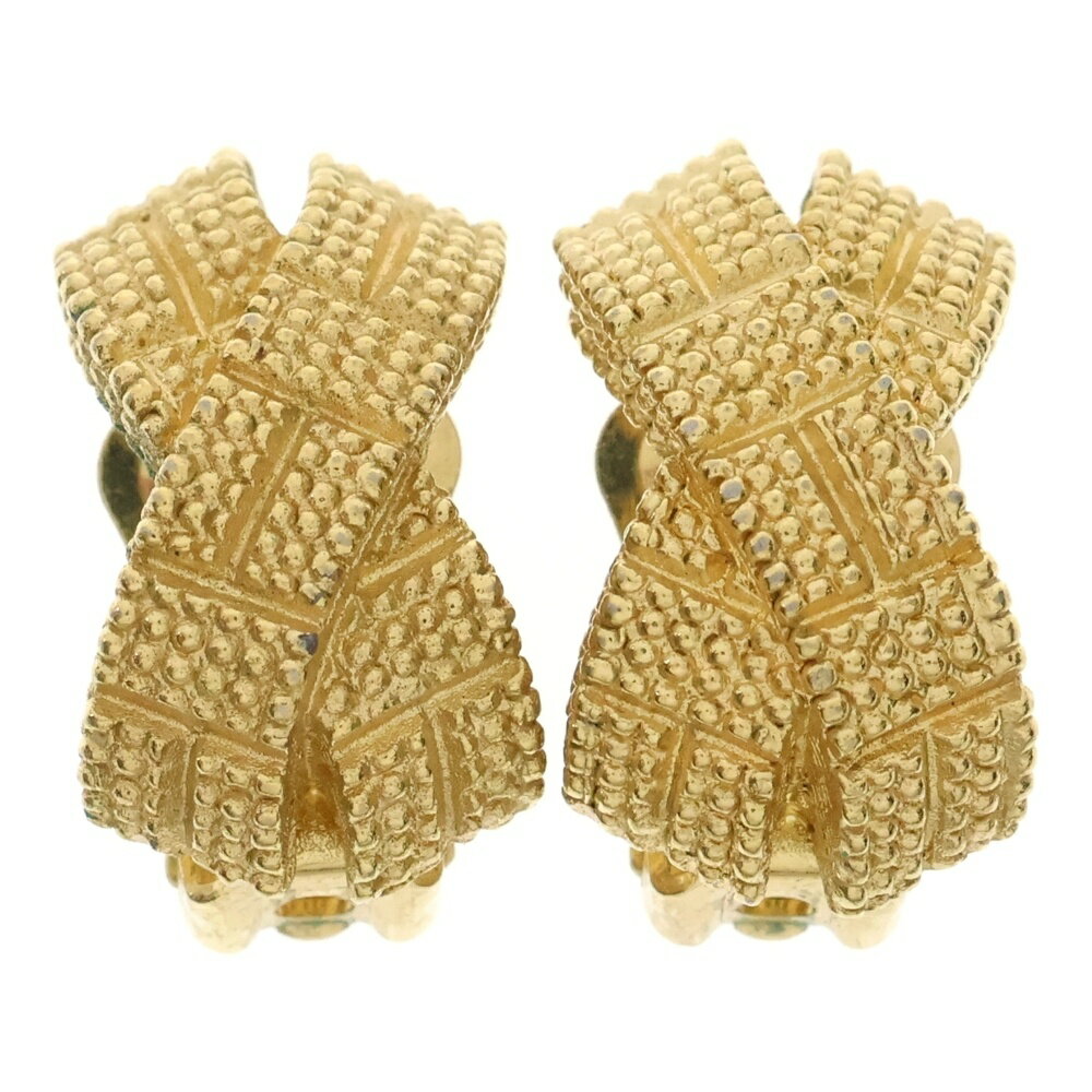 Christian Dior(クリスチャンディオール) クロス モチーフ イヤリング ヴィンテージ ゴールド GP【中古】【程度B】【カラーゴールド】【取扱店舗WASTE_NOT名古屋店】