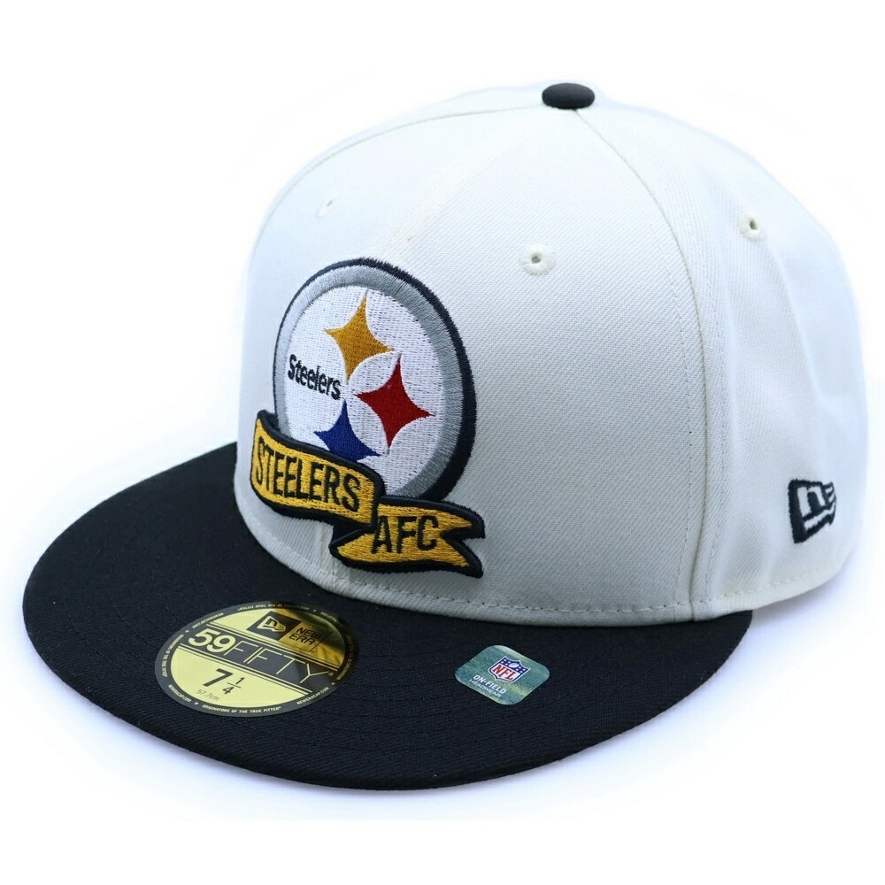 NEW ERA(ニューエラ) サイズ:7.25 59FIFTY Steeles スティラーズ 6パネル ベースボールキャップ ホワイト【新古品/中古】【程度S】...
