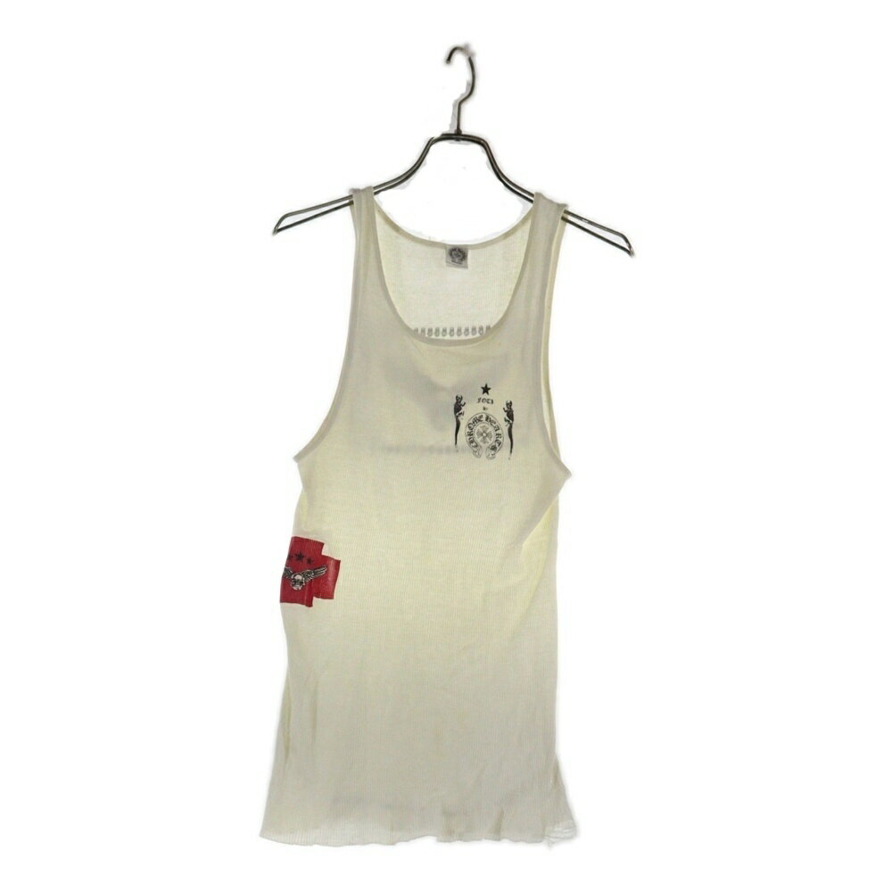 CHROME HEARTS(クロムハーツ) サイズ:M OLD FOTI 両面プリント コットン タンクトップ ホワイト【中古】【程度B】【カラーホワイト】【取...