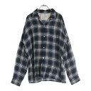 VINTAGE(ヴィンテージ) サイズ:34 50-60s ARROW CHEVELLA OMBRE CHECK SHIRT オンブレチェックシャツ ネイビー/ブラック【中古】【程度B】【カラーネイビー】【取扱店舗AWESOME高円寺店】