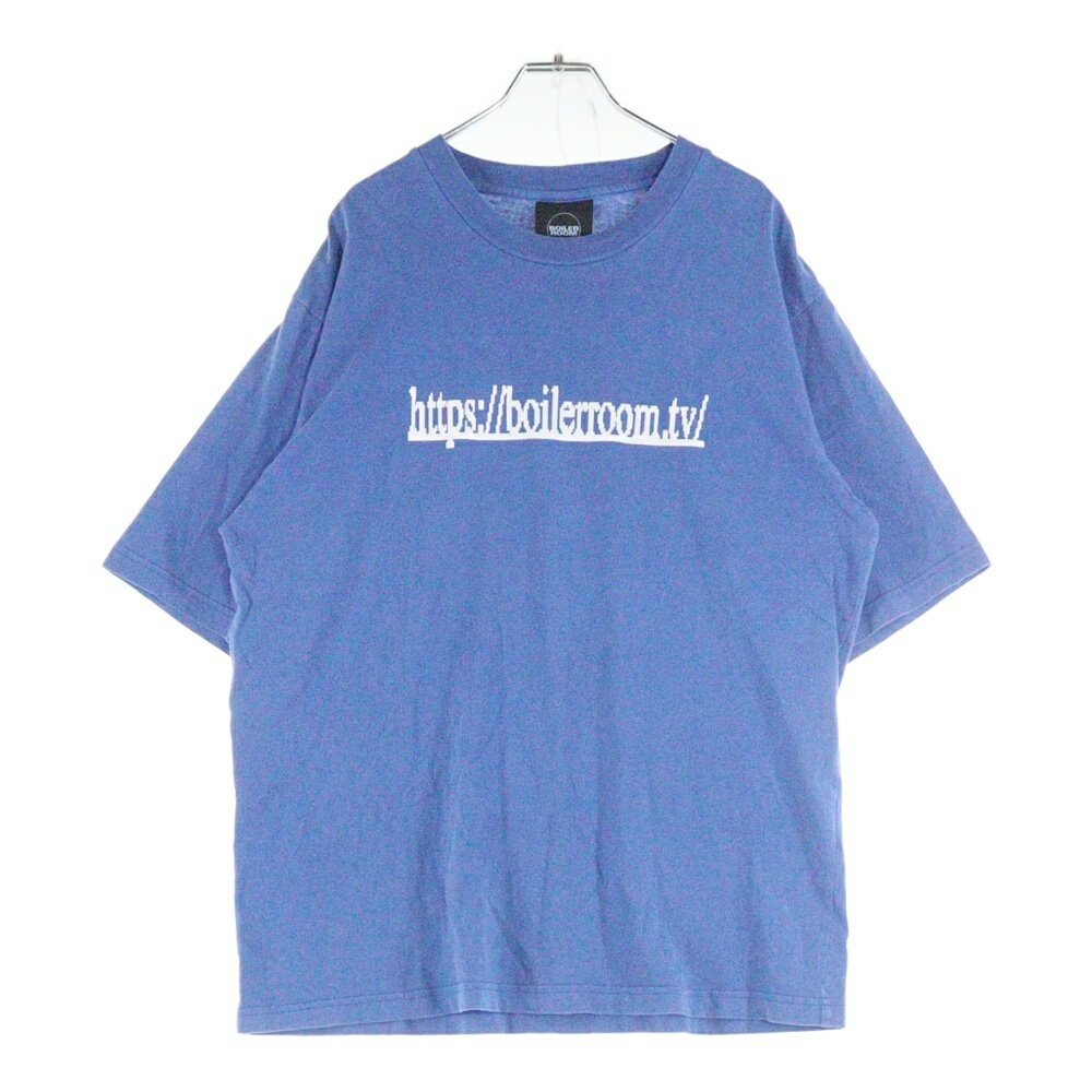楽天ブランド買取・販売　BRINGBOILERROOM（ボイラールーム） サイズ:M TV URL Logo T-Shirt フロントロゴ 半袖Tシャツ カットソー ブルー【中古】【程度B】【カラーブルー】【オンライン限定商品】
