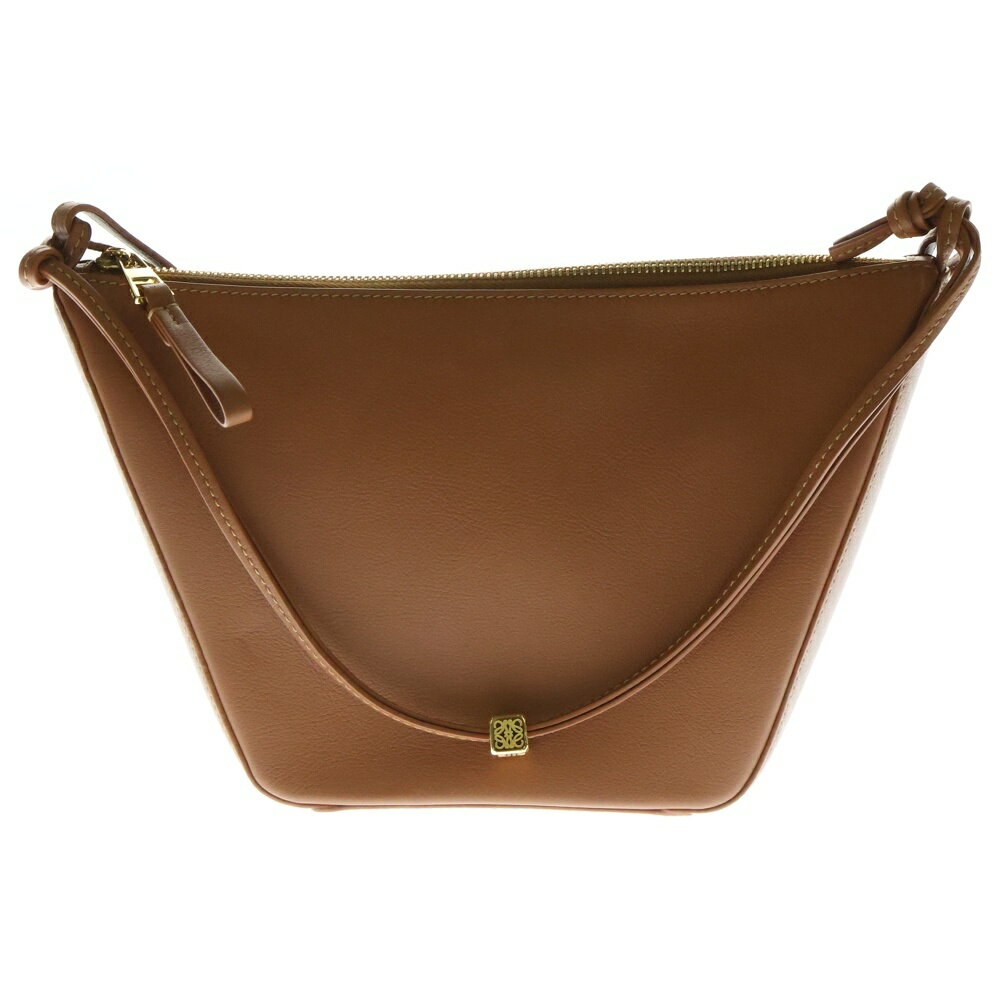 LOEWE(ロエベ) サイズ:- ハンモック ホーボーミニ ショルダーバッグ ハンドバッグ ゴールド金具 ブラウン レザー【中古】【程度A】【カラーブラウン】【取扱店舗BRING梅田茶屋町店】のサムネイル