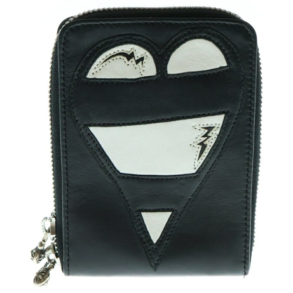 CHROME HEARTS(クロムハーツ) PPO DOUBLE ZIP WALLET STRIPED HEART PPO ダブルジップ ウォレット 財布【中古...