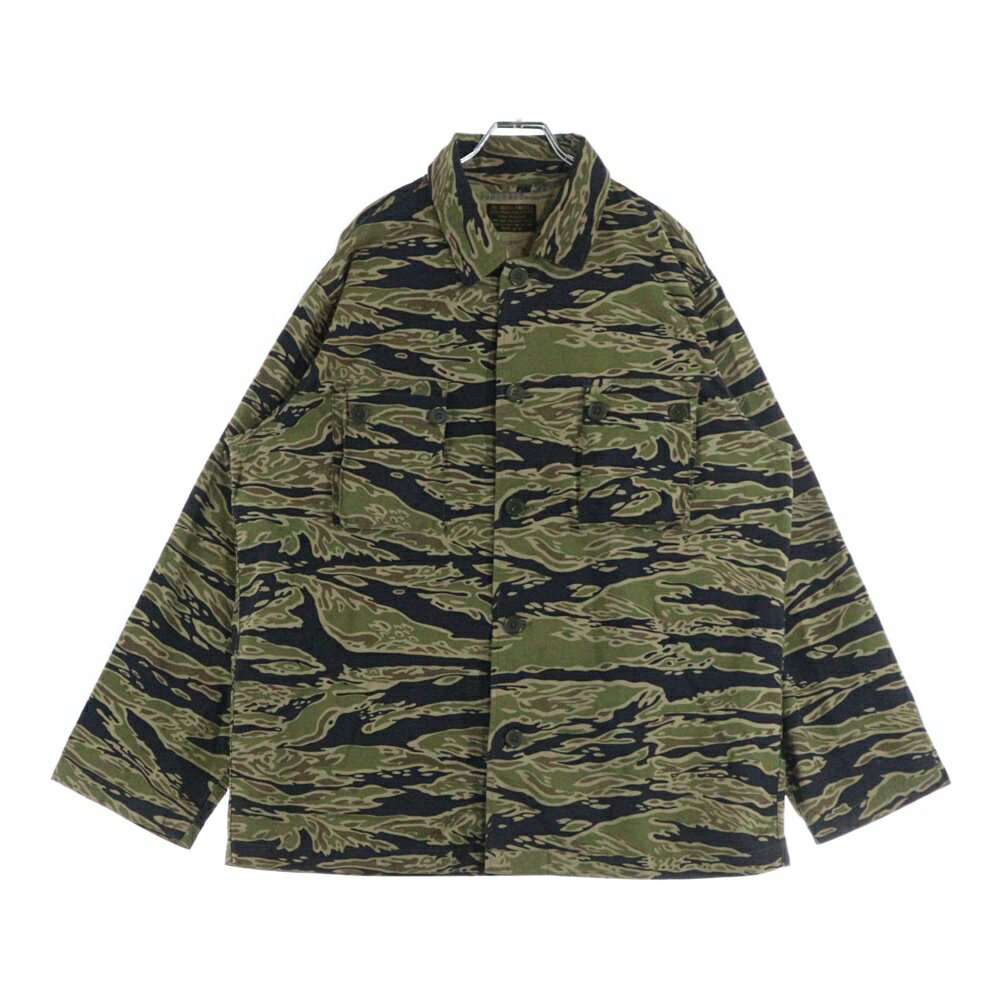 ワコマリア古着タイガーカモシャツジャケットLサイズ S 未使用品 2021AW WACKO MARIA ワコマリア TIGERCAMO FATIGUE