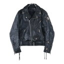CHROME HEARTS(クロムハーツ) サイズ:S JJ DEAN 3STAR JJディーン 3スター ダガージップダブルライダース レザージャケット ブラ...