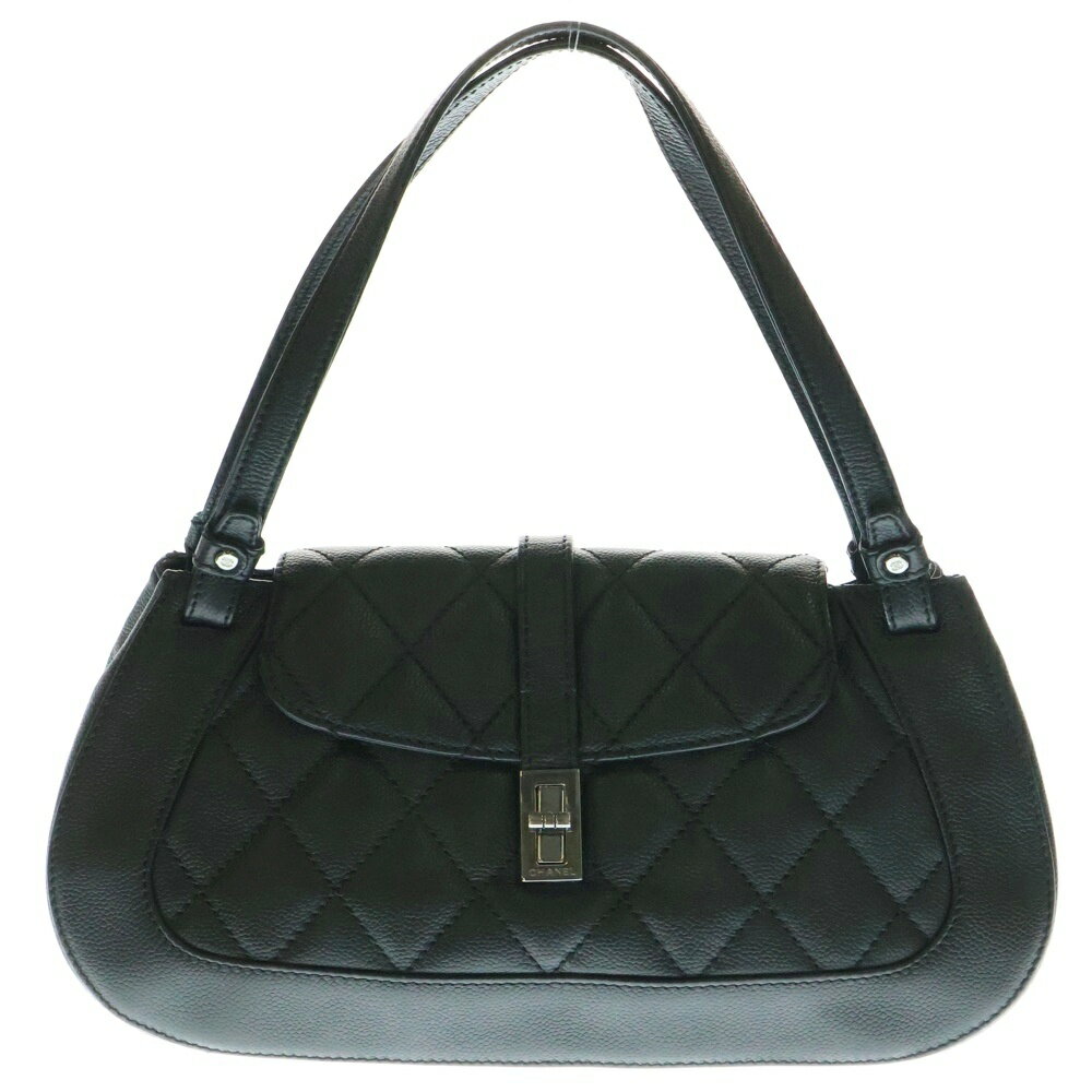 CHANEL(シャネル) マトラッセ 2.55 ハンドバッグ トートバッグ キャビアスキン ブラック シルバー金具【中古】【程度B】【カラーブラック】【取扱店舗BRING：RED新宿東口店】