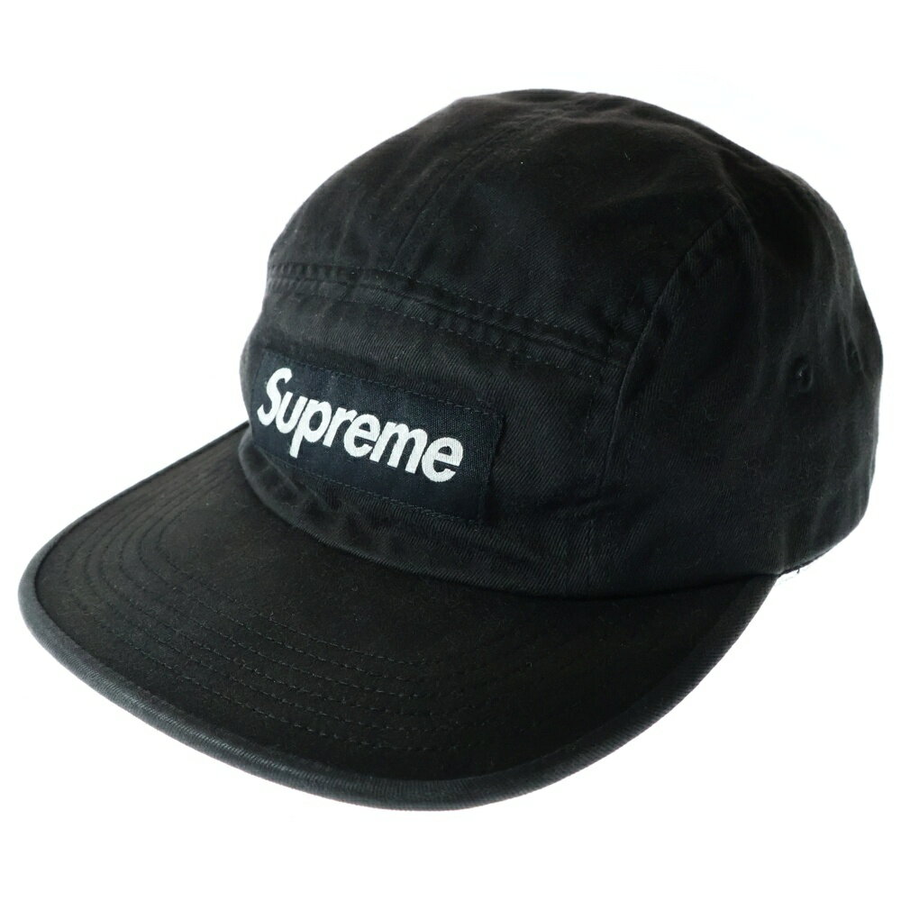 SUPREME(シュプリーム) サイズ:OS 18SS Washed Chino Twill Camp Cap ボックスロゴ ウォッシュドチノツイルキャンプキャ...