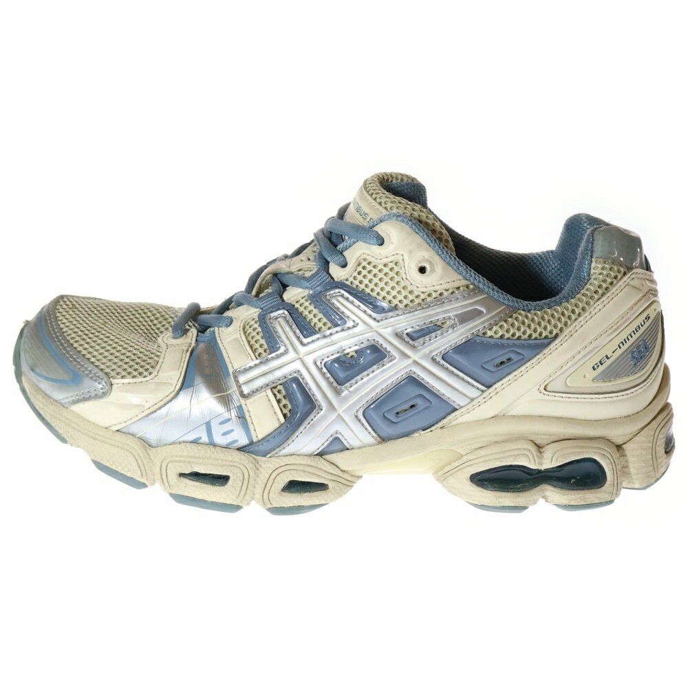 ASICS(アシックス) サイズ:26.5cm ×WIND AND SEA GEL-NIMBUS 9 ウィンダンシー ゲルニンバス9 ローカットスニーカー ホワイト/ブルー US8.5/26.5cm 1201A801-101【中古】【程度B】【カラーホワイト】【オンライン限定商品】