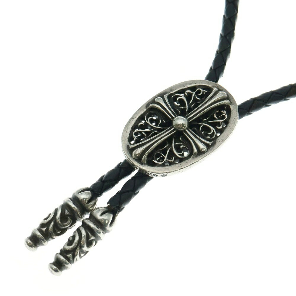 CHROME HEARTS(クロムハーツ) BOLOTIE OVALTINY タイニークラシックオーバルクロス ループタイ シルバ..