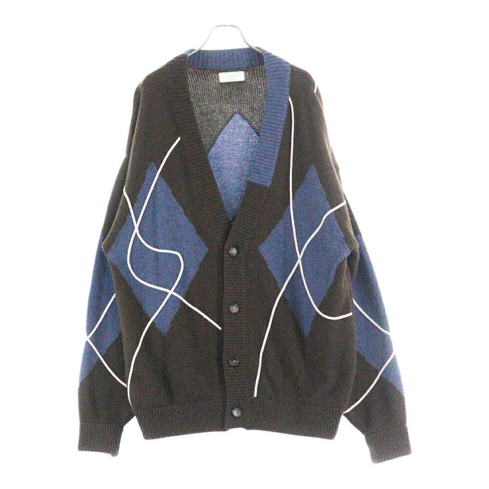 TAUPE(トープ) サイズ:3 ストレイン アーガイル ニット カーディガン ブラウン TPM21307003【中古】【..