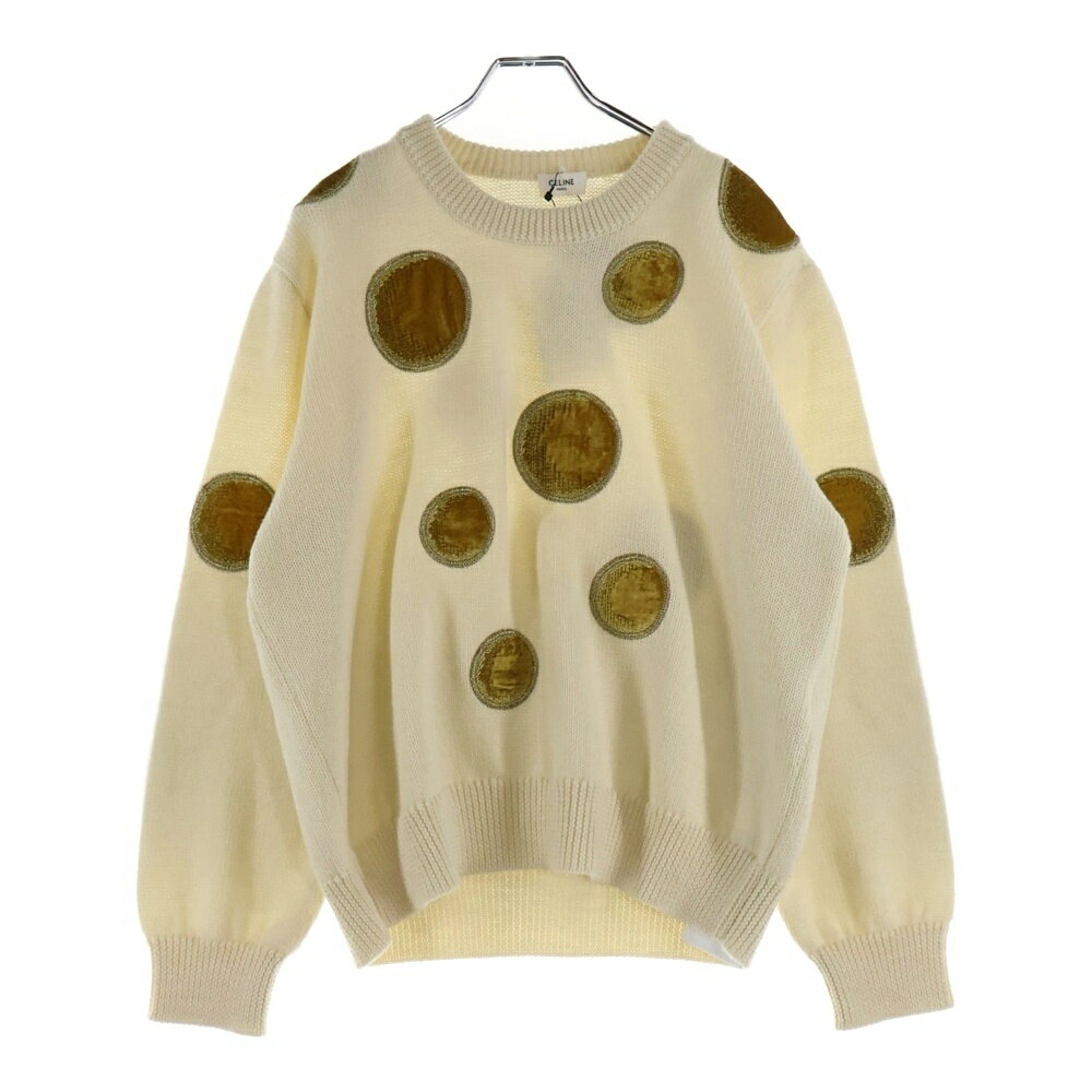 CELINE(セリーヌ) サイズ:1 23AW velvet coin Knit Sweater ベルベット コイン ニット セーター クルー..