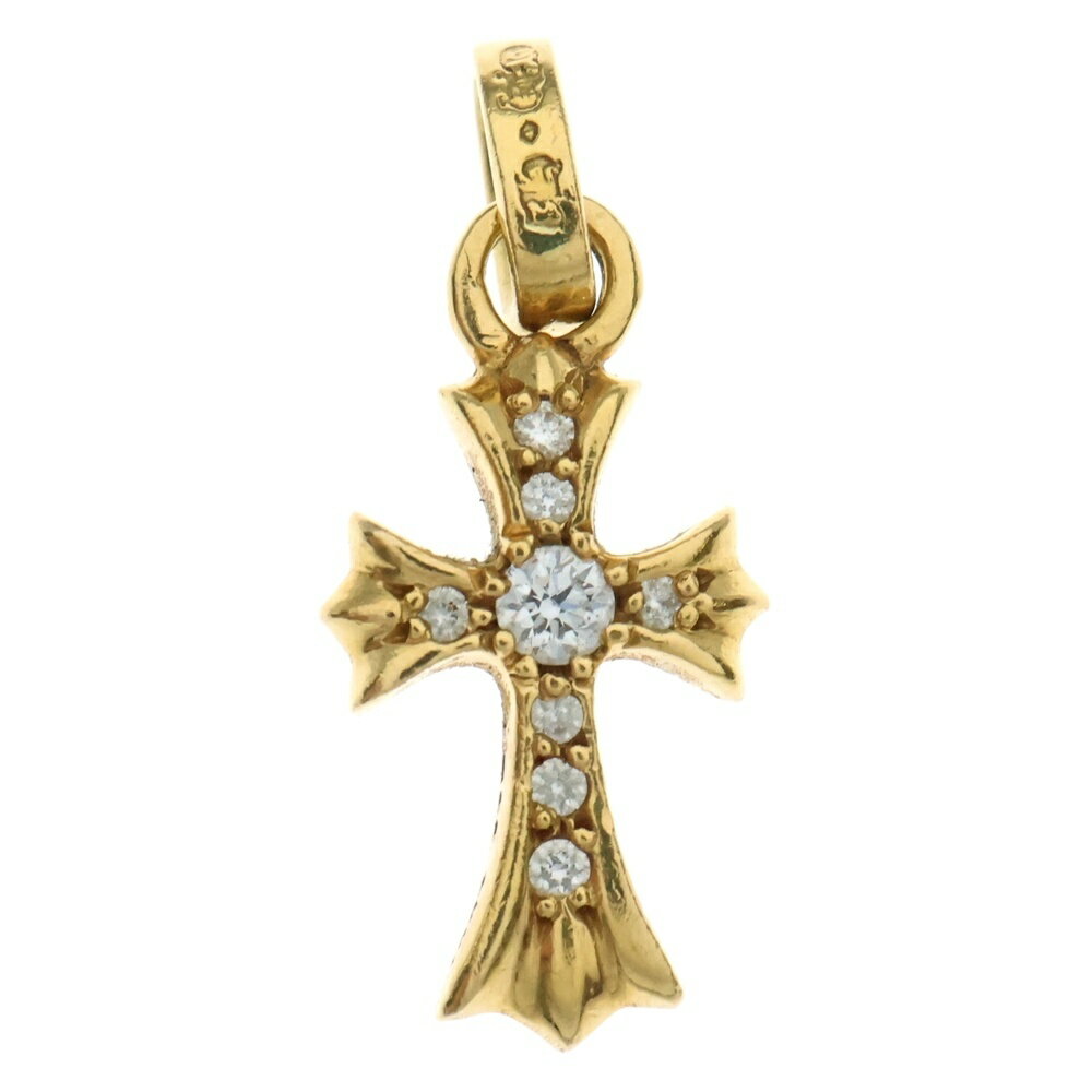 CHROME HEARTS(クロムハーツ) 22K CRS BBYFAT P/DIA ベイビーファットクロス PAVEダイヤ ペンダントトップ ゴールド BCA035【中古】【程度B】【カラーゴールド】【取扱店舗BRING心斎橋店】