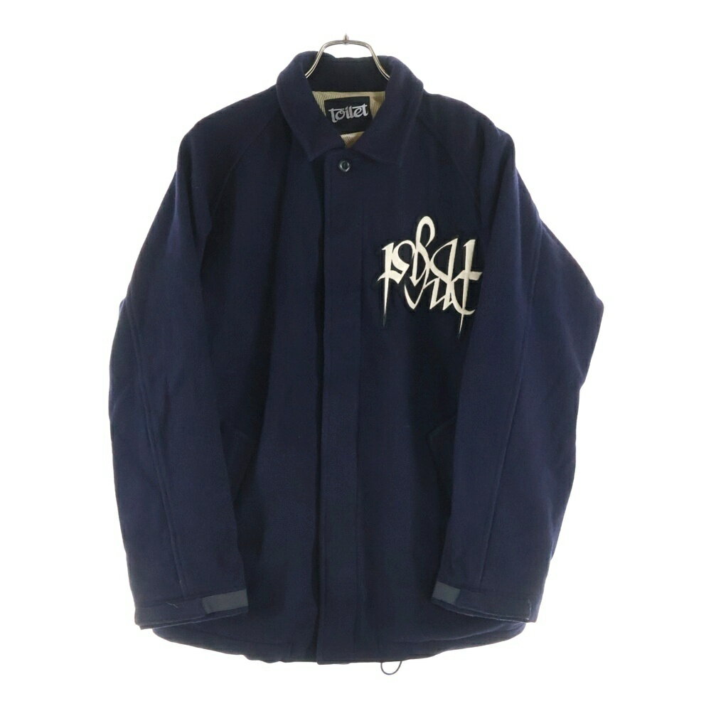 toilet(トイレット) サイズ:44 胸ロゴ刺繍 スタジアムジャケット スタジャン ネイビー 97510【中古】【..