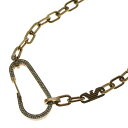 EMPORIO ARMANI(エンポリオアルマーニ) イーグルロゴプレート カラビナ チェーン ネッ ...