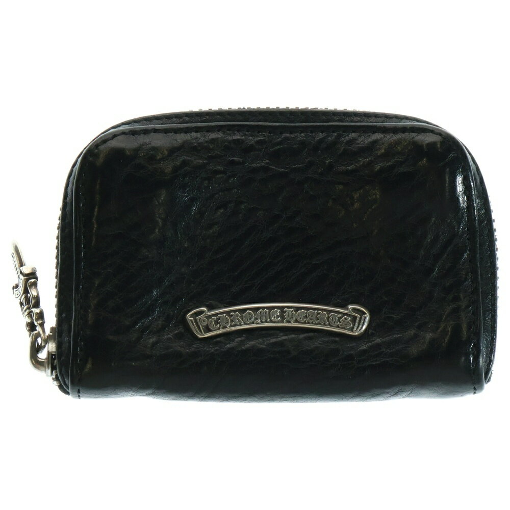 CHROME HEARTS(クロムハーツ) COIN CASE ダガーラウンドジップレザーコインケース 財布 ブラック【中古】【程度B】【カラーブラック】【取扱...