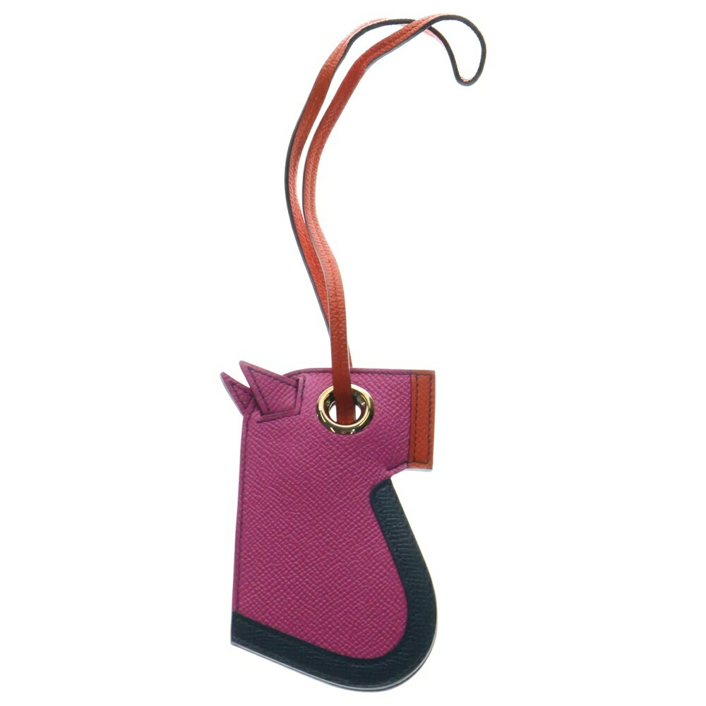 HERMES(エルメス) カマイユ チャーム マグノリア/ブルーマルテ/カプシーヌ エプソン バッグチャーム キ..