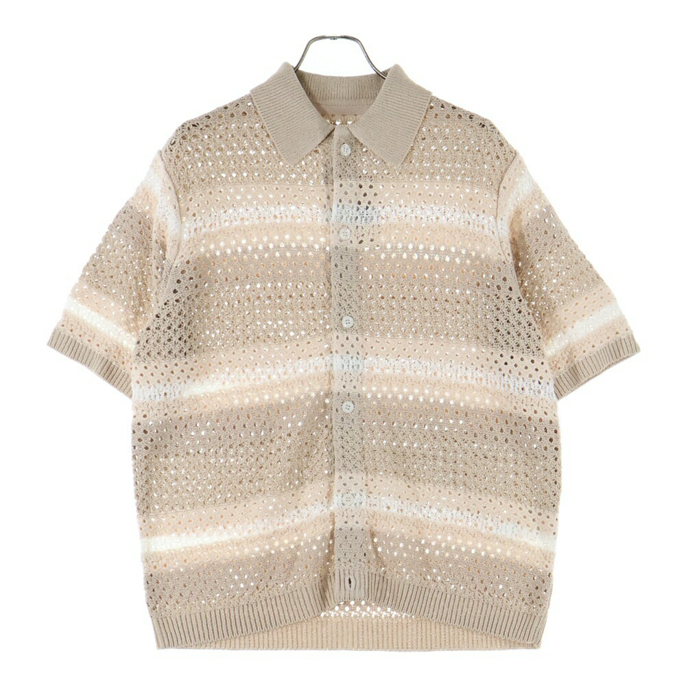 KITH(キス) サイズ:S 24SS Thompson Crochet Buttondown Kindling トンプソン クロシェット 半袖ニットシャツ ベージュ【新古品/中古】【程度S】【カラーベージュ】【取扱店舗BRING THRIFT CLOSET 幕張店】(4)