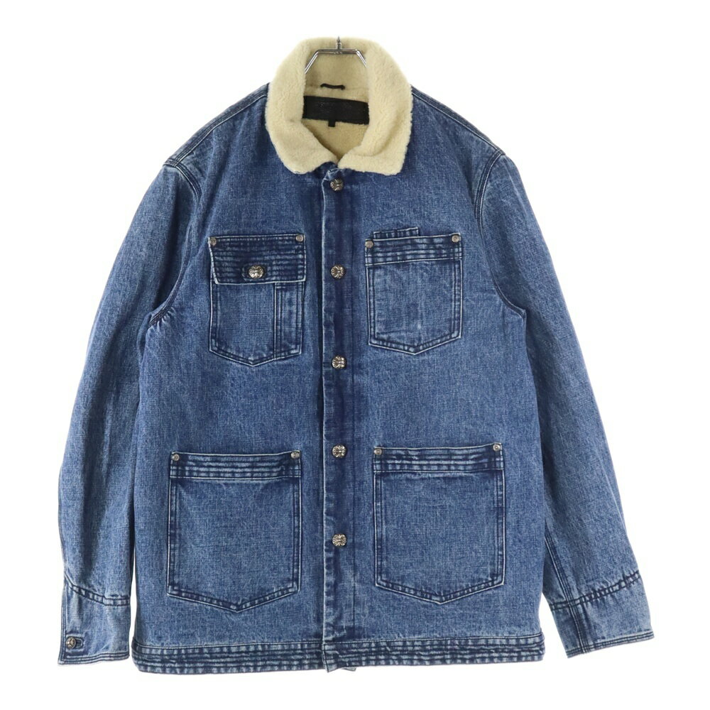 CHROME HEARTS(クロムハーツ) サイズ:M SOAP ON A ROPE ムートン デニムジャケット インディゴ【中古】【程度A】【カラーブルー】【...
