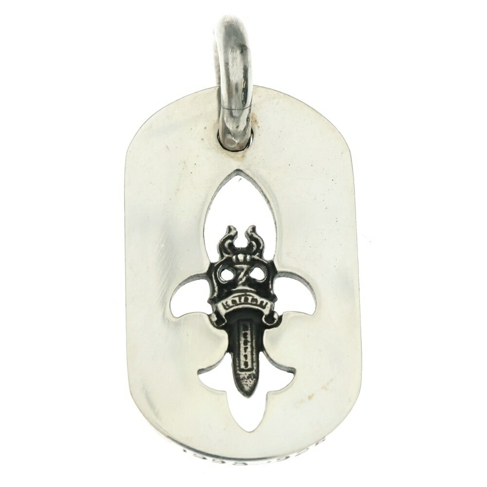 CHROME HEARTS(クロムハーツ) D TAG SML FLE DAG フレアダガードッグタグ スモールドッグタグ ネックレストップ シルバー【中古】【程度B】【カラーシルバー】【取扱店舗BRING梅田茶屋町店】