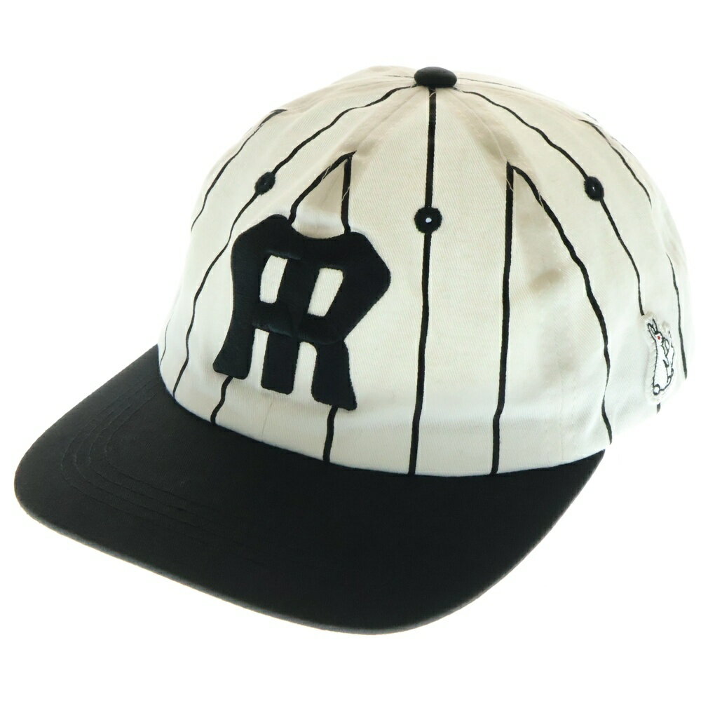 FR2(エフアールツー) FRロゴ刺繍 6パネル ストライプ ベースボールキャップ【中古】【程度B】【カラーホワイト】【取扱店舗BRING福岡天神店】