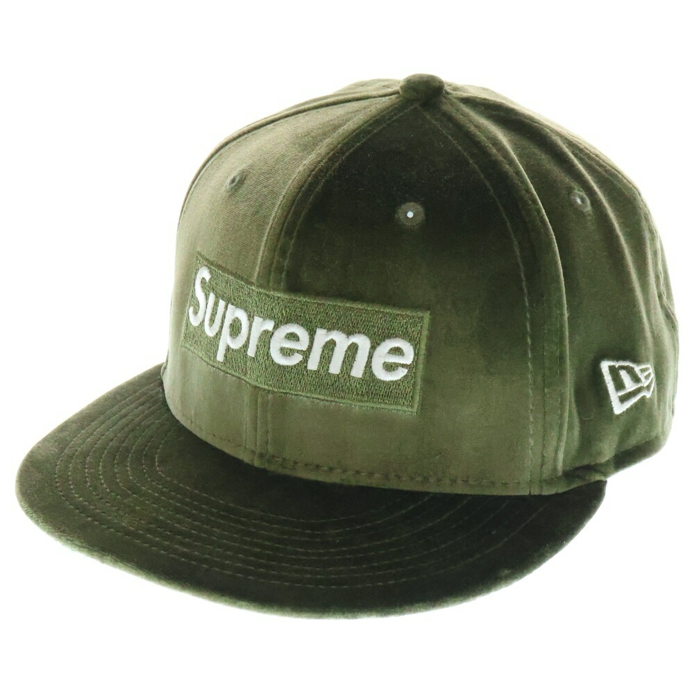 SUPREME(シュプリーム) サイズ:7 3/8 22AW ×NEWERA Velour Box Logo ニューエラ ベロア ボックスロゴ キャップ 帽子 ...