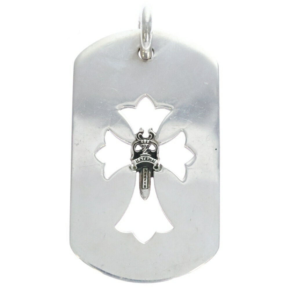 CHROME HEARTS(クロムハーツ) D TAG LRG CROSS DAGG カットアウトクロスダガー ラージドッグタグネック..