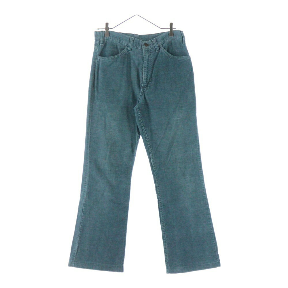 Levi's(リーバイス) サイズ:実寸W31L29 80s 646 スモールe 42TALON コーデュロイ フレア パンツ ターコイズグリーン【中古】【程度B】【カラーグリーン】【オンライン限定商品】