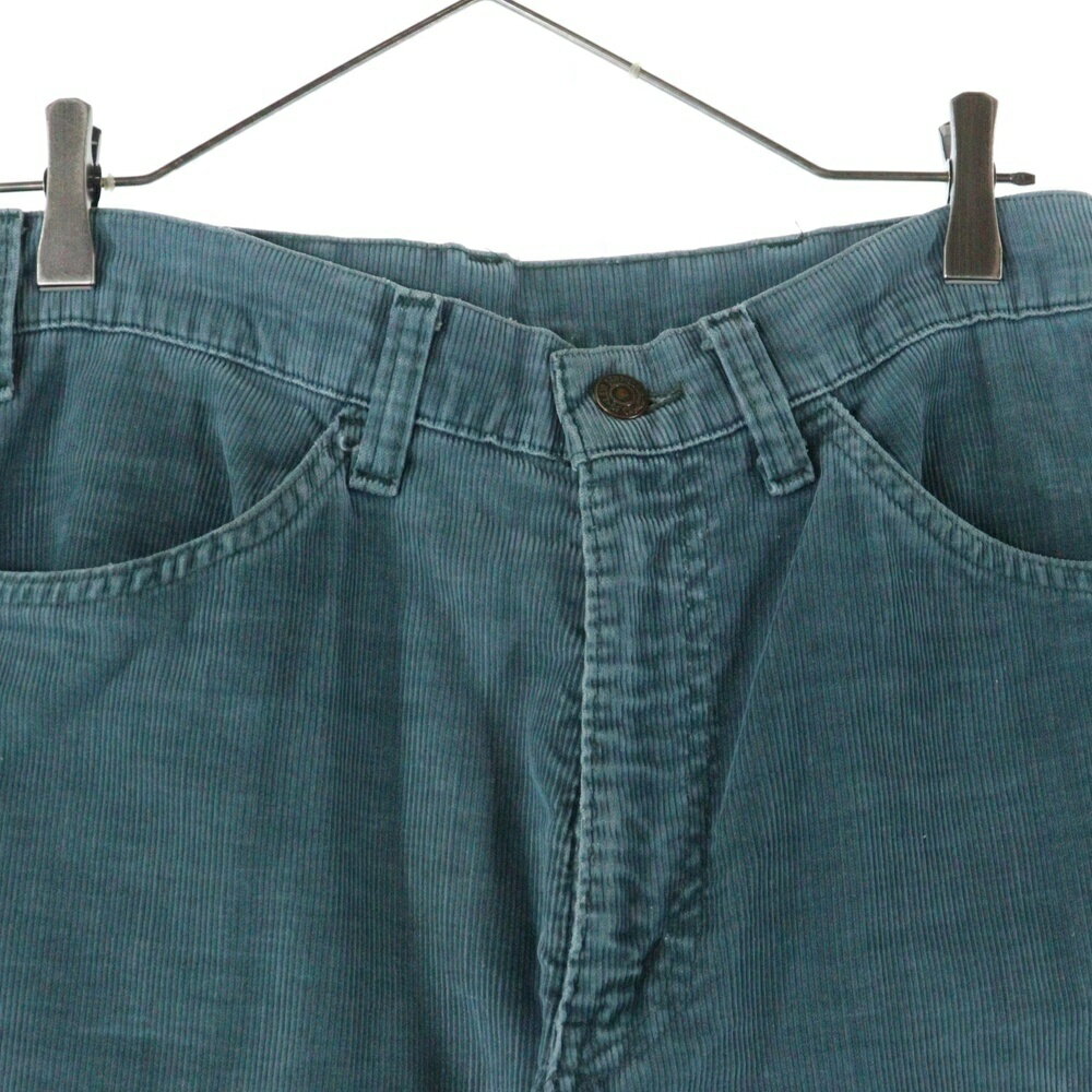 Levi's(リーバイス) サイズ:実寸W31L29 80s 646 スモールe 42TALON コーデュロイ フレア パンツ ターコイズグリーン【中古】【程度B】【カラーグリーン】【オンライン限定商品】
