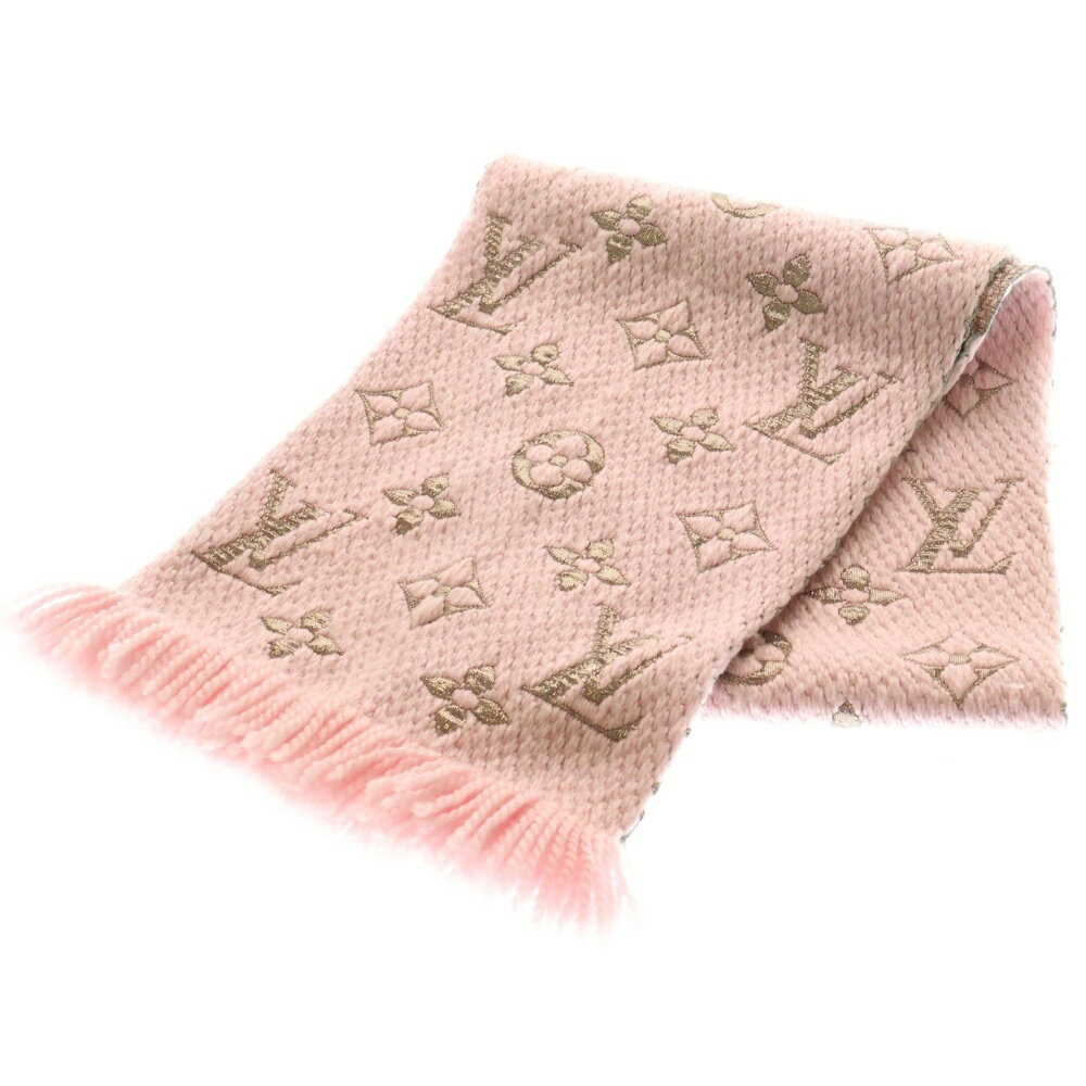 LOUIS VUITTON(ルイヴィトン) エシャルプ ロゴマニア シャイン モノグラム シルク混 ウール フリンジマ..