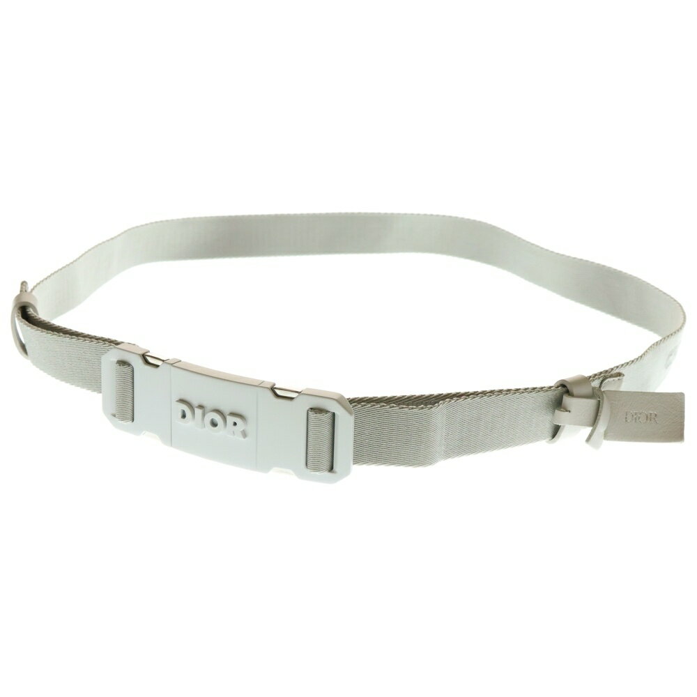 Christian Dior(クリスチャンディオール) Nylon Belt ロゴバックル ナイロンベルト グレー 4354PV【中古】【程度B】【カラーグレー】【オンライン限定商品】