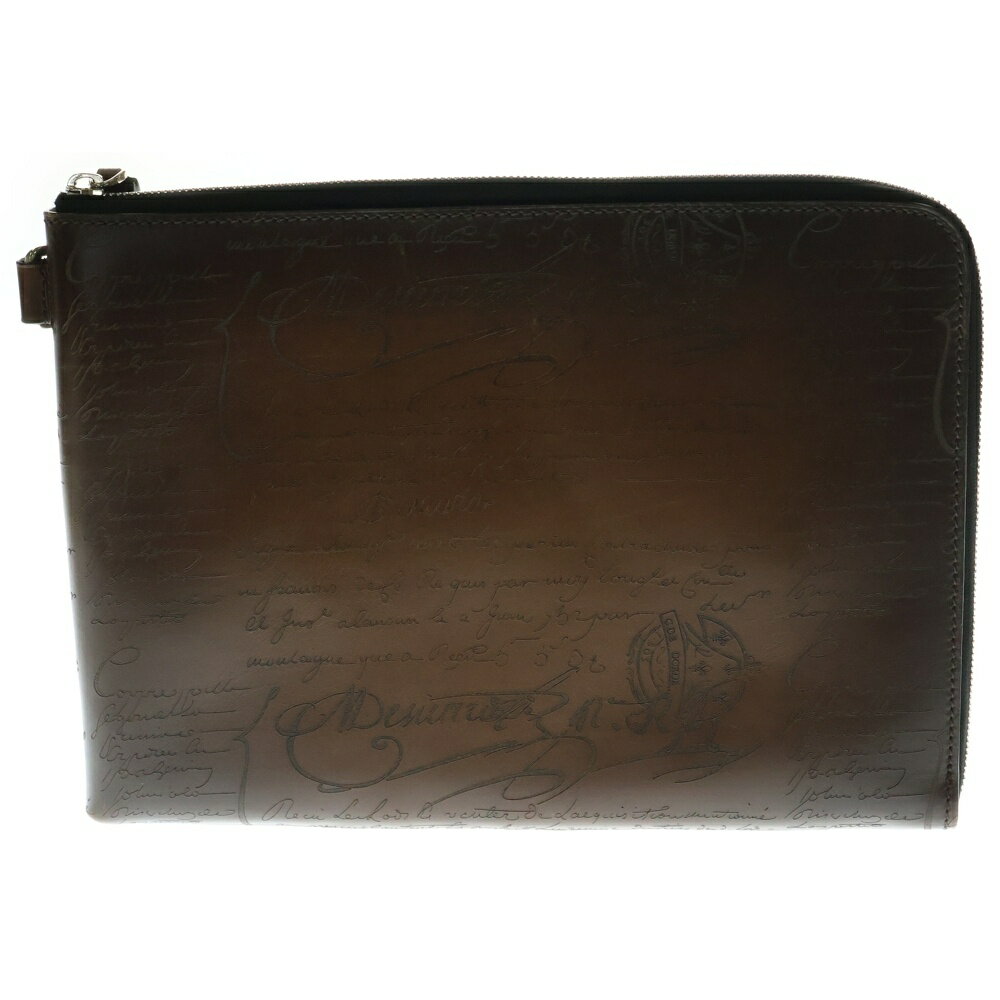 Berluti(ベルルッティ) ニノGM カリグラフィ スクリット パティーヌ クラッチバッグ セカンドバッグ レ..