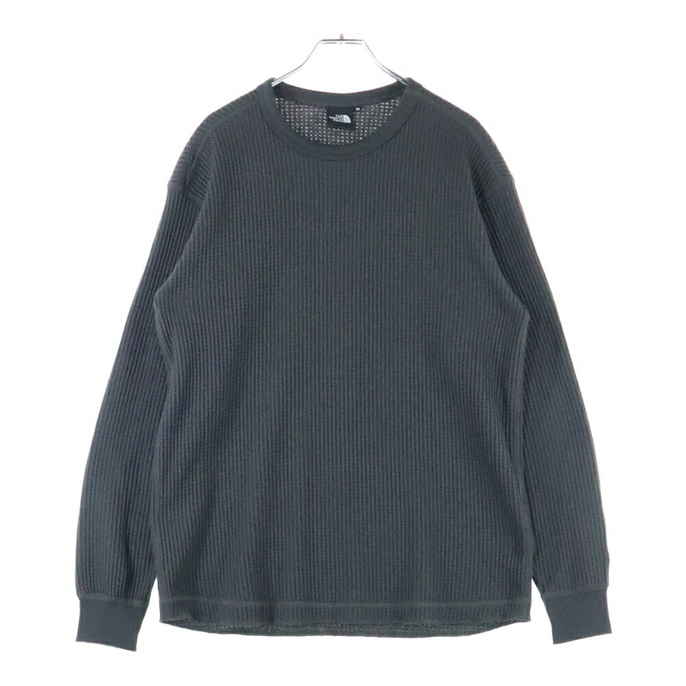 THE NORTH FACE(ザノースフェイス) サイズ:M L/S Warm Waffle Crew ロングスリーブ ウォームワッフルクルーネック 長袖カットソー グレー NP62032【中古】【程度B】【カラーブラック】【オンライン限定商品】(4)