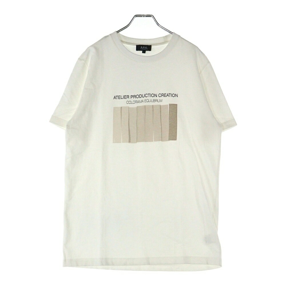 A.P.C(アーペーセー) サイズ:M Franck T-shirt 4114313 フランク プリント半袖Tシャツ ホワイト【中古..